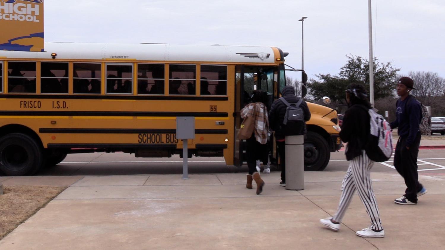 Bus 55 at Frisco High School.