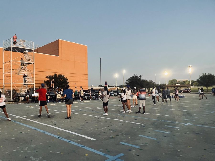 FHS Marching Band practicing after school.