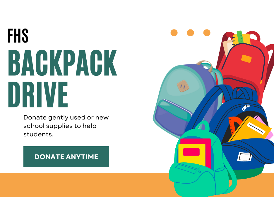 Student Organized Community Backpack Drive Ended April 26