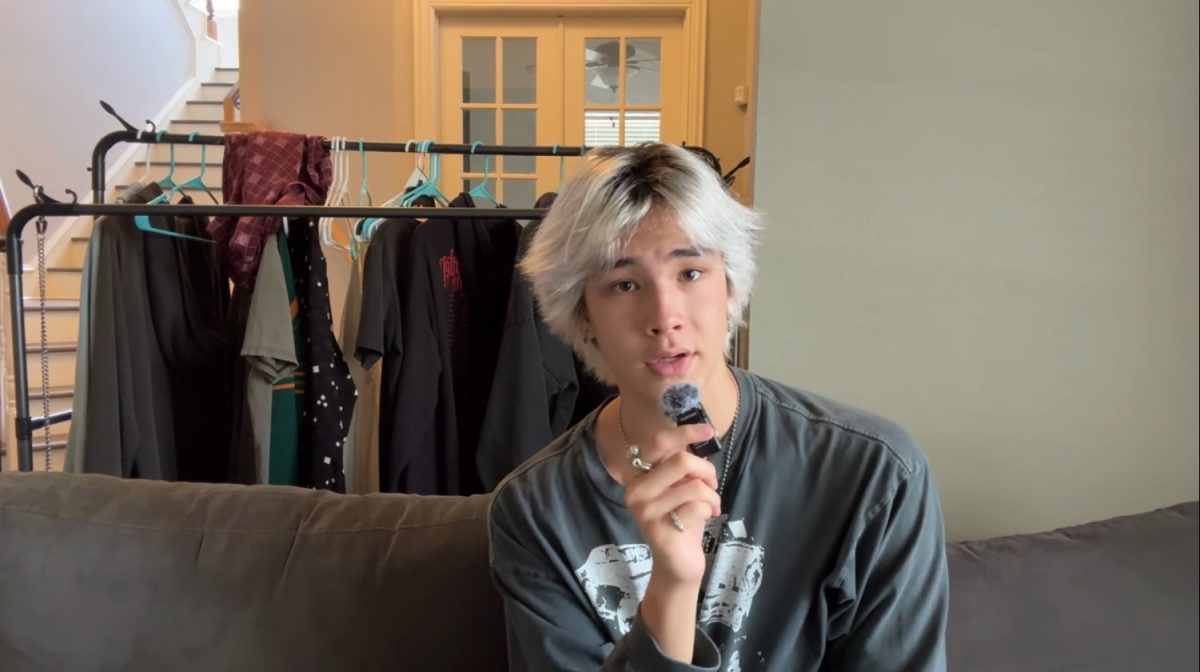 Senior Kai Rehagen in his latest YouTube video about Enfants Riches Deprimes (ERD). 