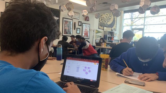 Student working on an AcDec project.